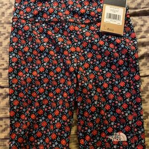 Girls Floral North Face biker shorts
